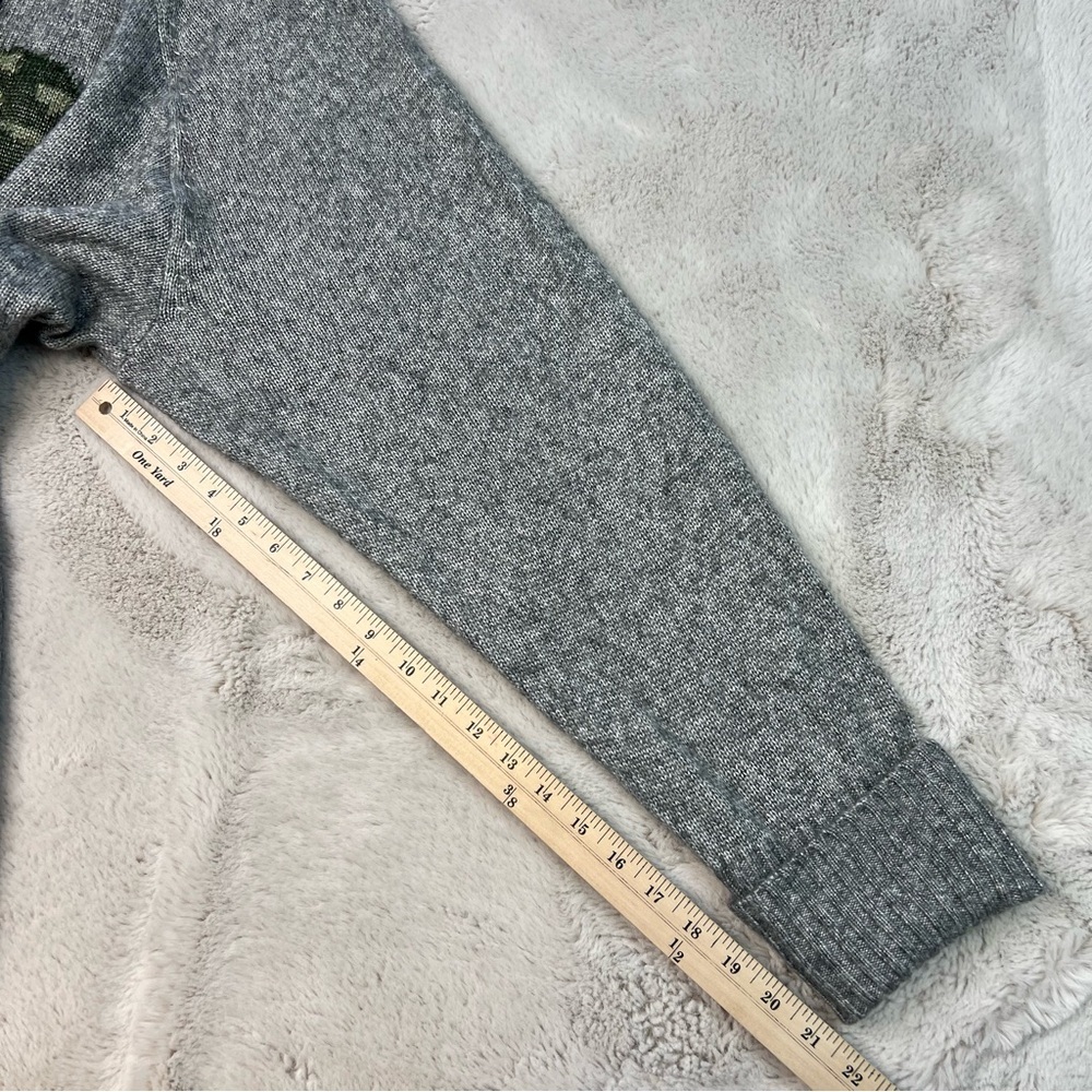 Torrid Sweater Raglan Hoodie Soft Knit Camo Heart Gray Plus Size 4 Front Tie NEW - Picture 8 of 10